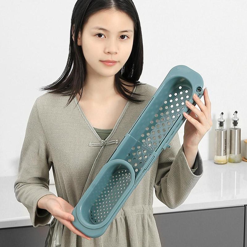 EveryFilterStore Adjustable Telescopic Sink Organizer & Sponge Holder