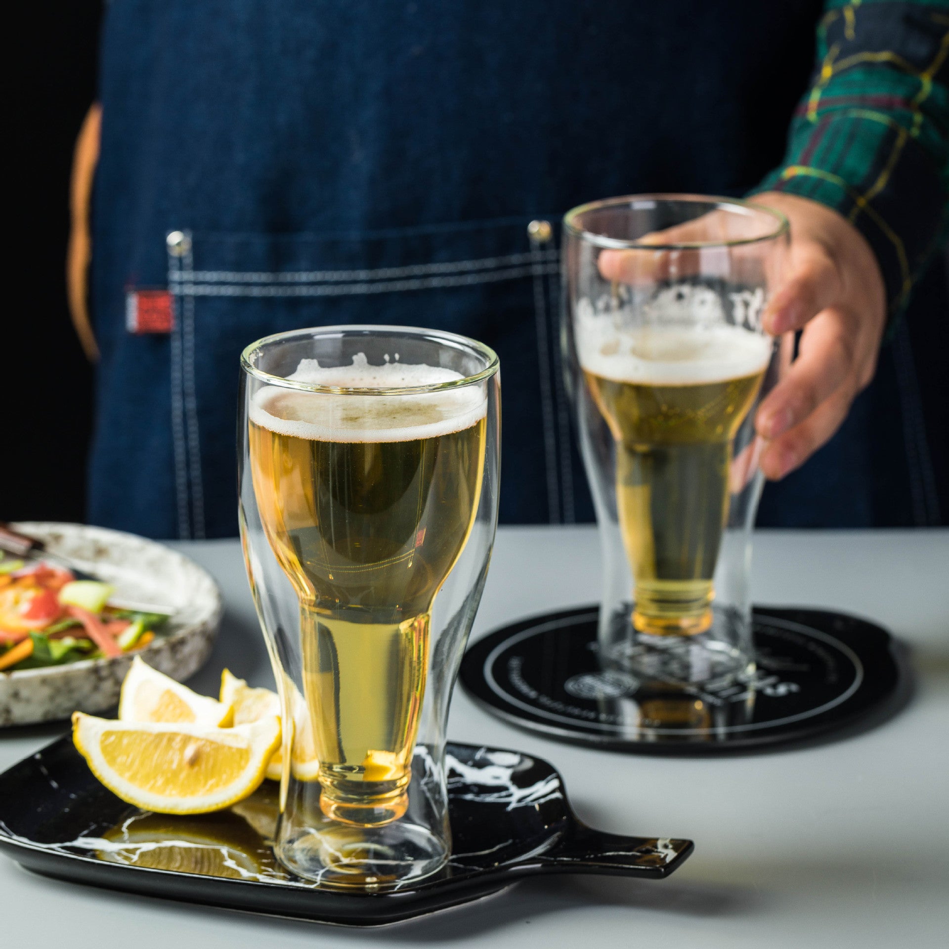 EveryFilterStore Double-Wall Insulated Glass Beer & Cocktail Mug