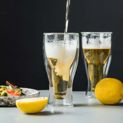 EveryFilterStore Double-Wall Insulated Glass Beer & Cocktail Mug