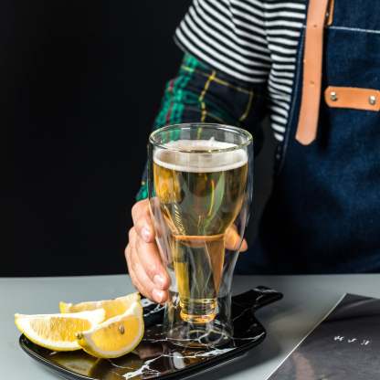 EveryFilterStore Double-Wall Insulated Glass Beer & Cocktail Mug