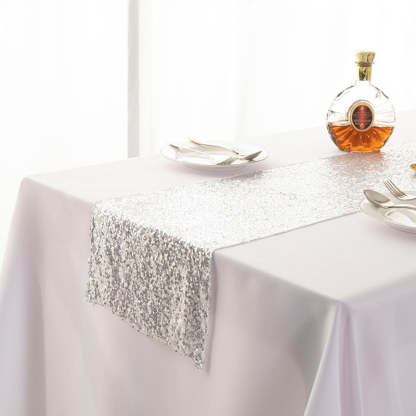 EveryFilterStore Embroidered Sequined Gypsophila Table Runner