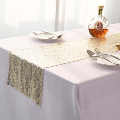 EveryFilterStore Embroidered Sequined Gypsophila Table Runner