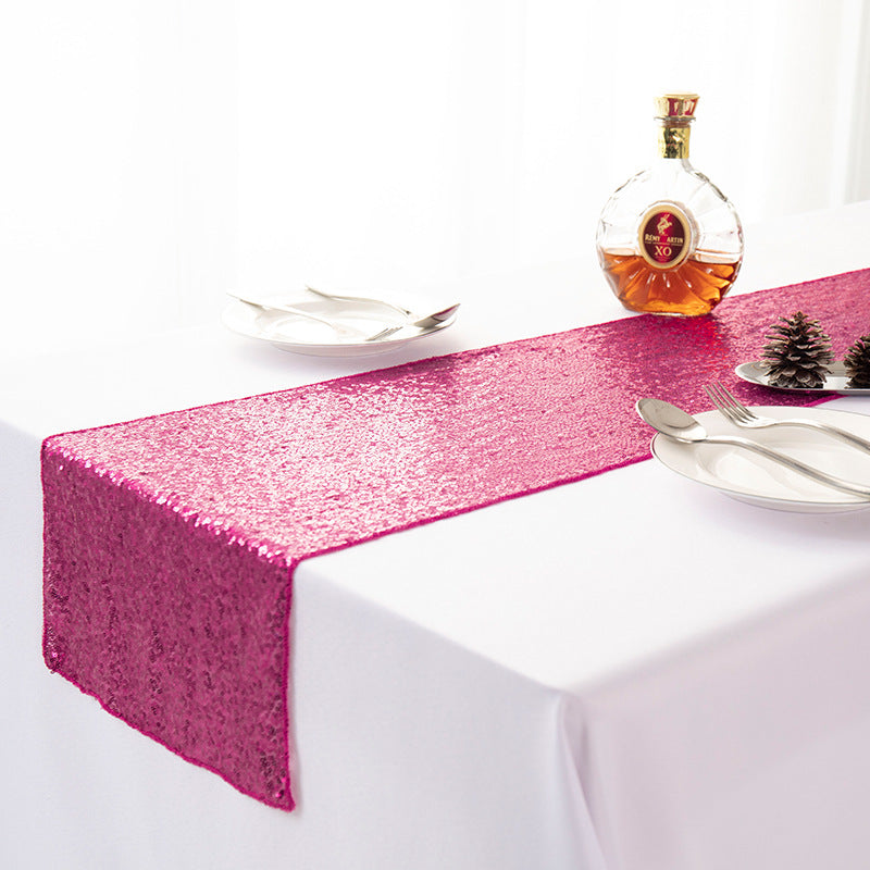 EveryFilterStore Embroidered Sequined Gypsophila Table Runner