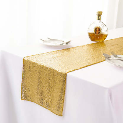 EveryFilterStore Embroidered Sequined Gypsophila Table Runner