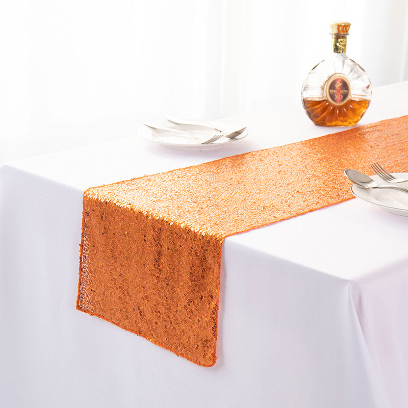 EveryFilterStore Embroidered Sequined Gypsophila Table Runner