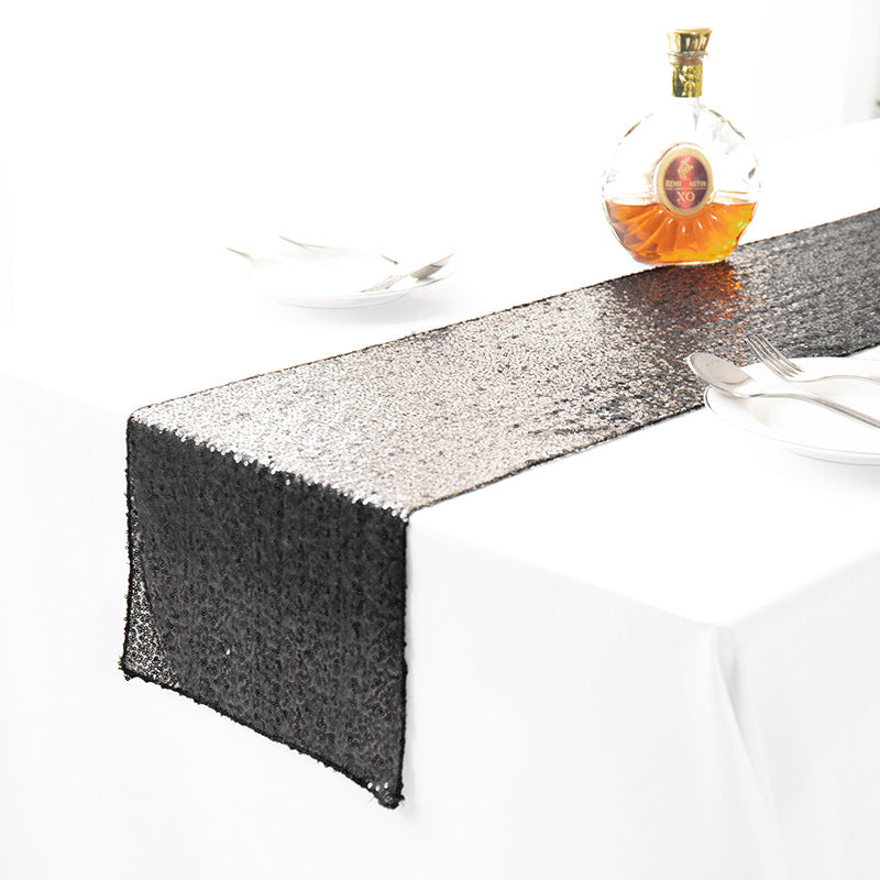 EveryFilterStore Embroidered Sequined Gypsophila Table Runner