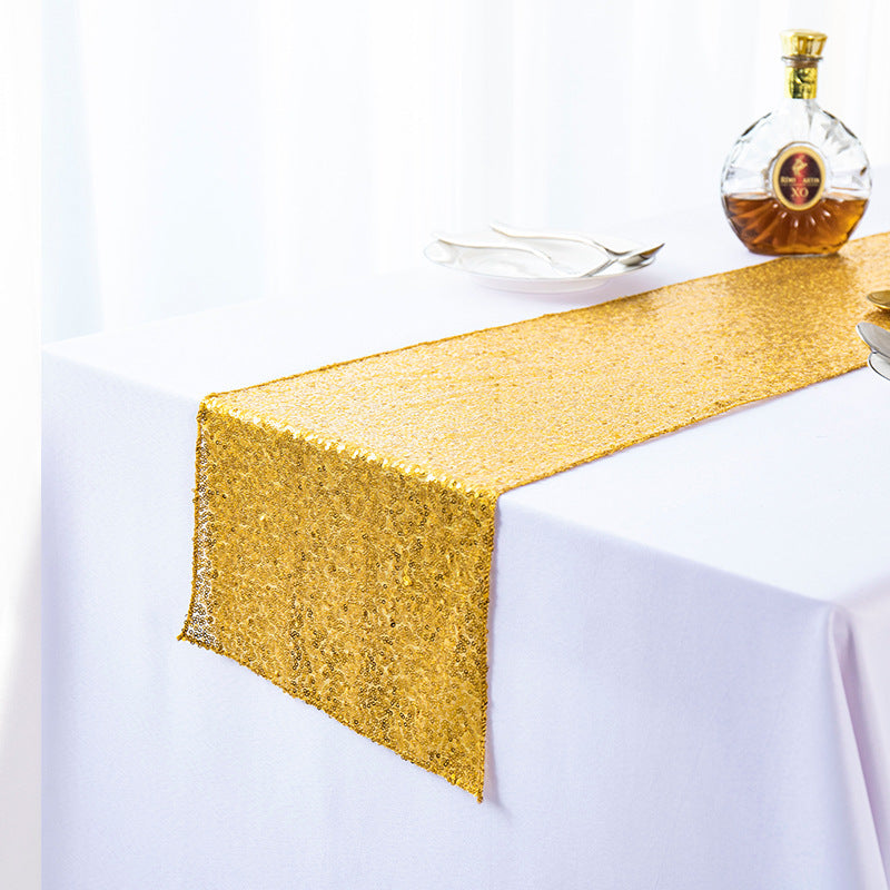 EveryFilterStore Embroidered Sequined Gypsophila Table Runner
