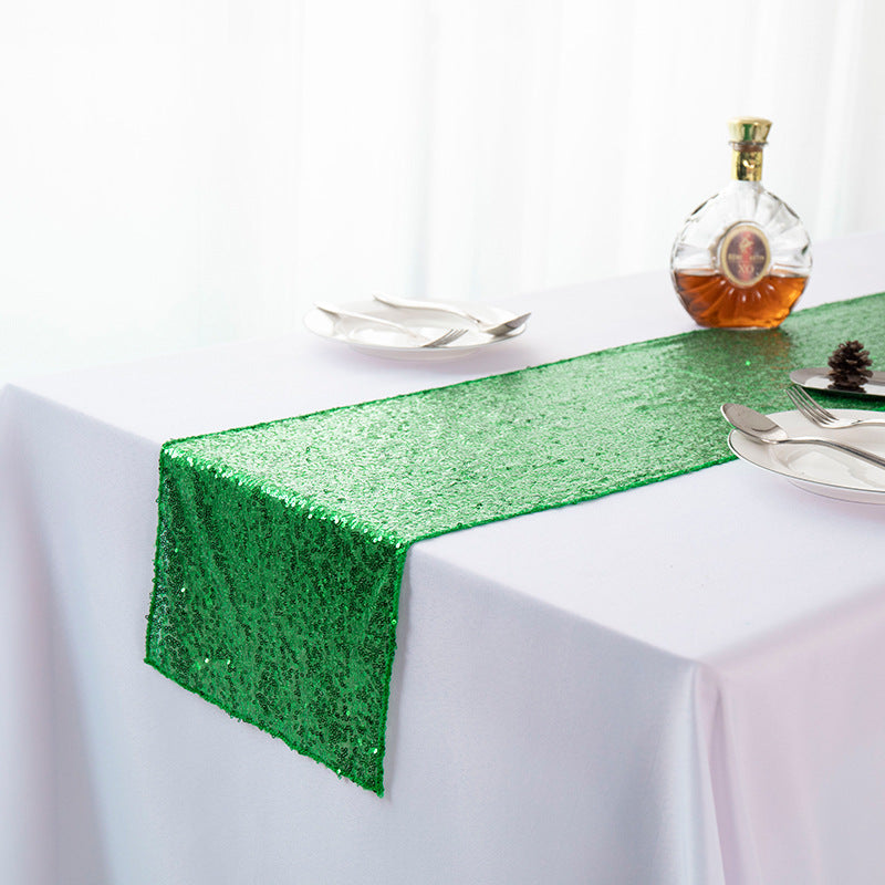 EveryFilterStore Embroidered Sequined Gypsophila Table Runner