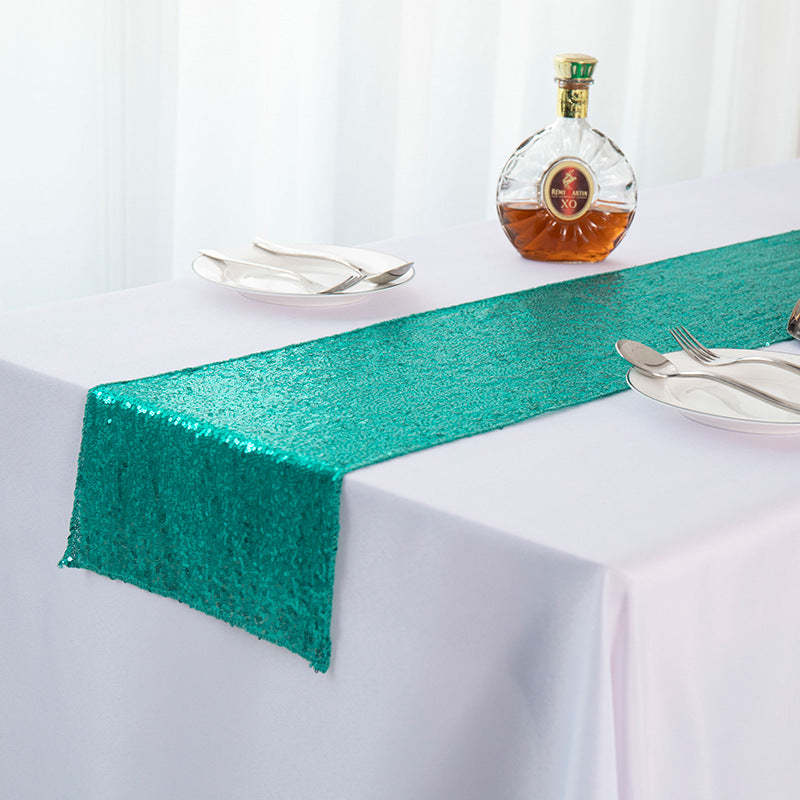 EveryFilterStore Embroidered Sequined Gypsophila Table Runner