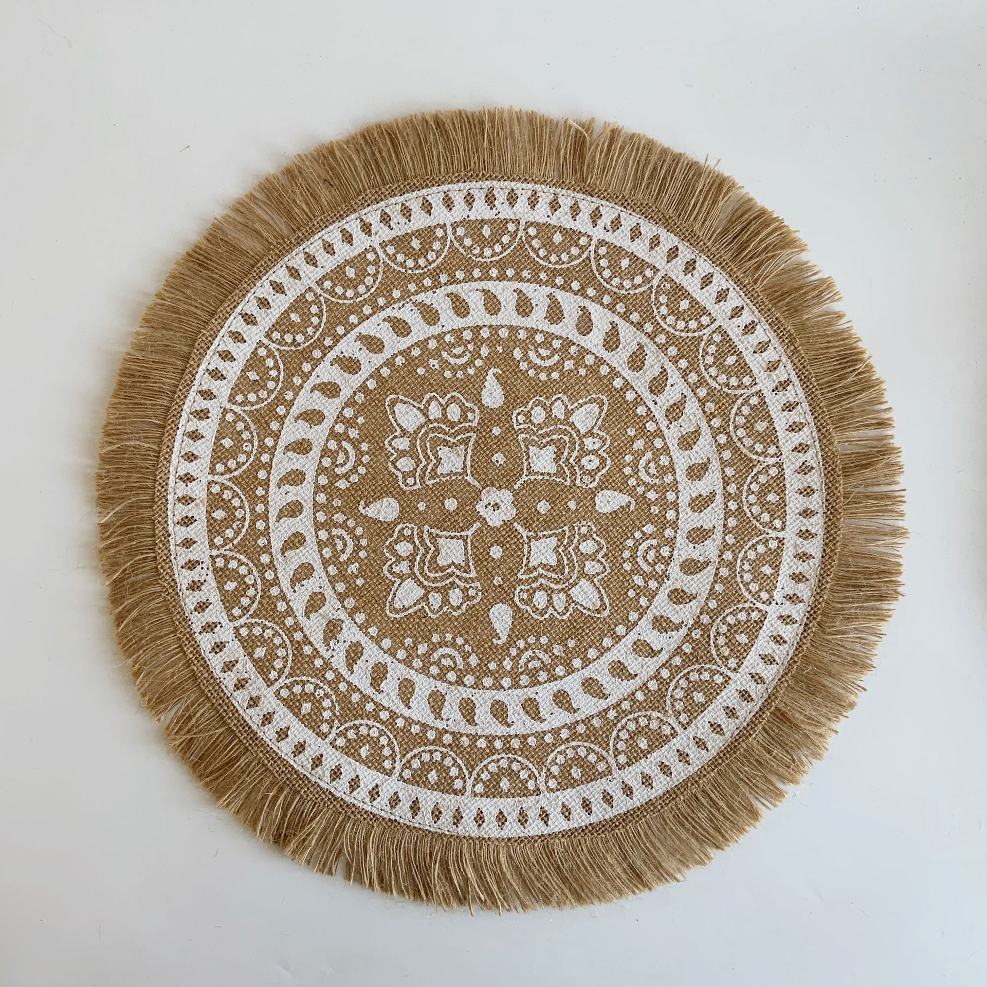 EveryFilterStore Nordic Woven Cotton & Linen Round Placemat