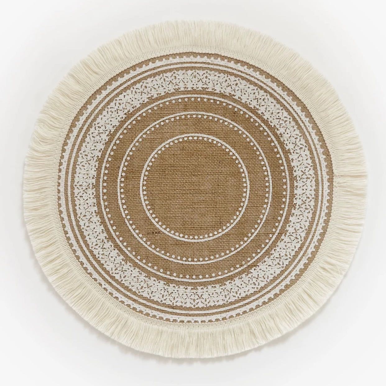 EveryFilterStore Nordic Woven Cotton & Linen Round Placemat
