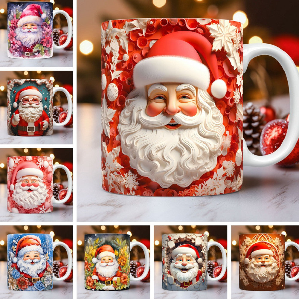 EveryFilterStore 3D Festive Christmas Ceramic Mug & Coffee Cup