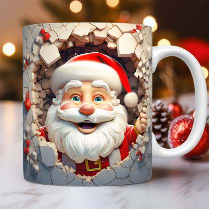 EveryFilterStore 3D Festive Christmas Ceramic Mug & Coffee Cup