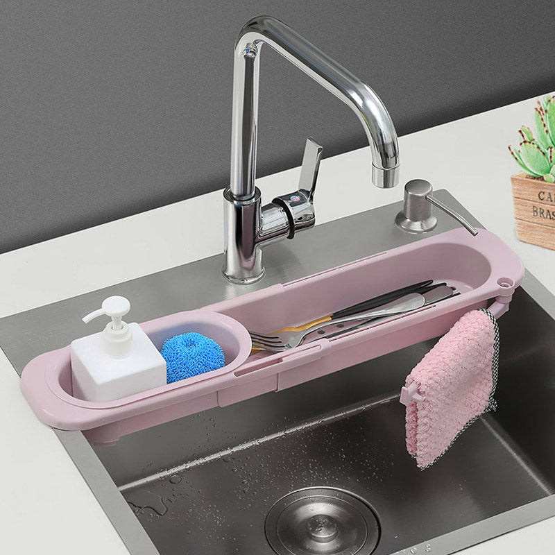 EveryFilterStore Adjustable Telescopic Sink Organizer & Sponge Holder