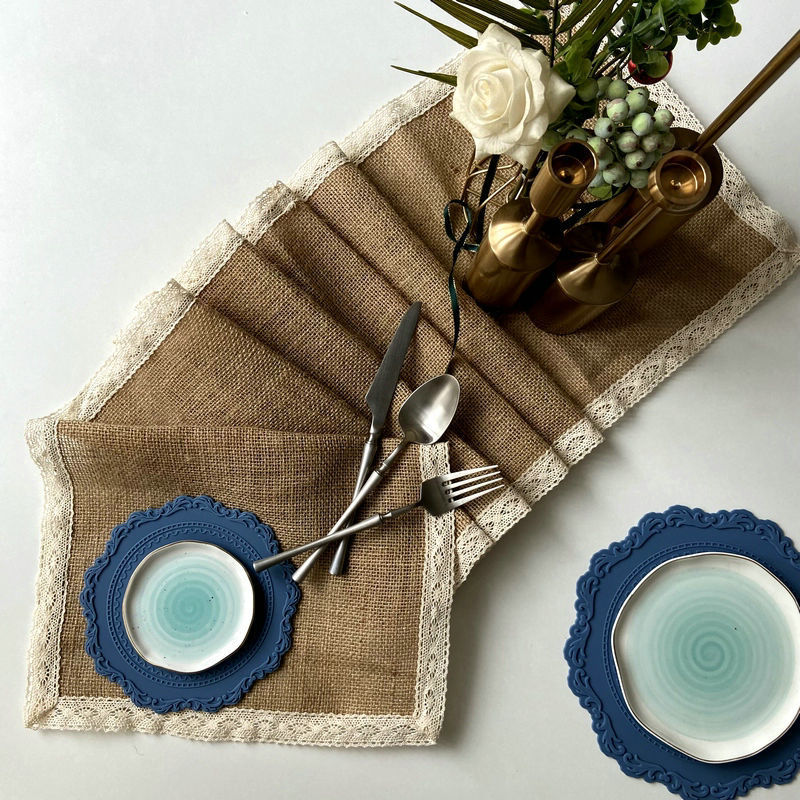 EveryFilterStore Nordic Woven Cotton & Linen Round Placemat
