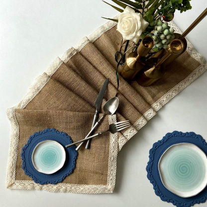 EveryFilterStore Nordic Woven Cotton & Linen Round Placemat