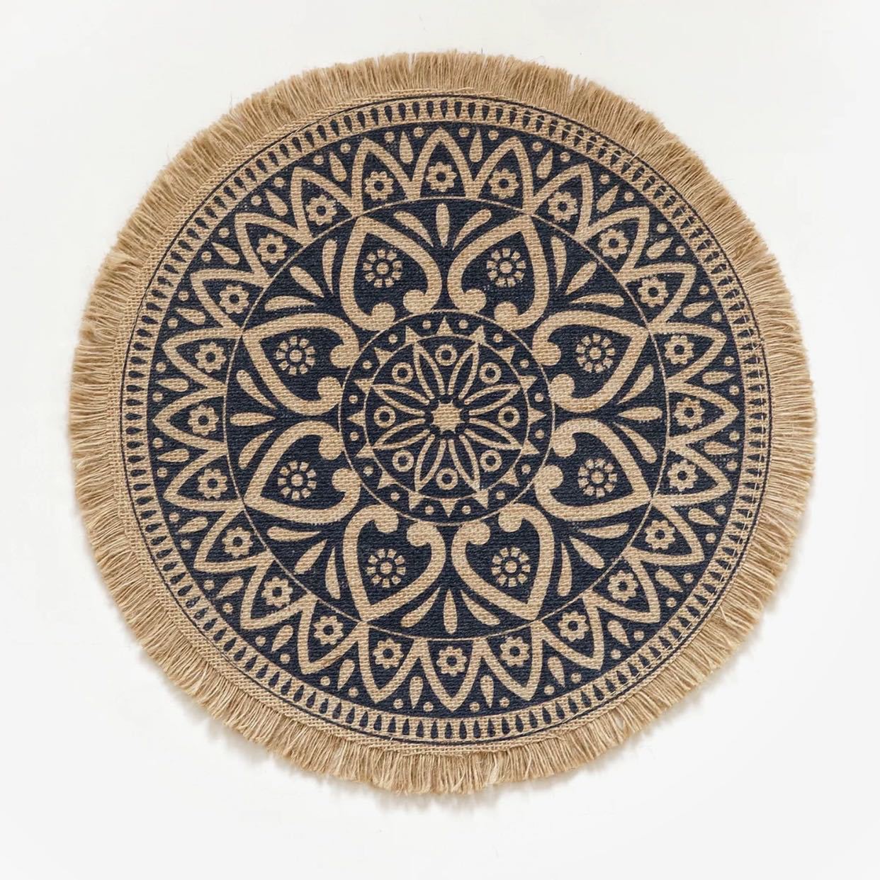 EveryFilterStore Nordic Woven Cotton & Linen Round Placemat