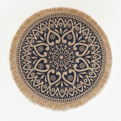 EveryFilterStore Nordic Woven Cotton & Linen Round Placemat