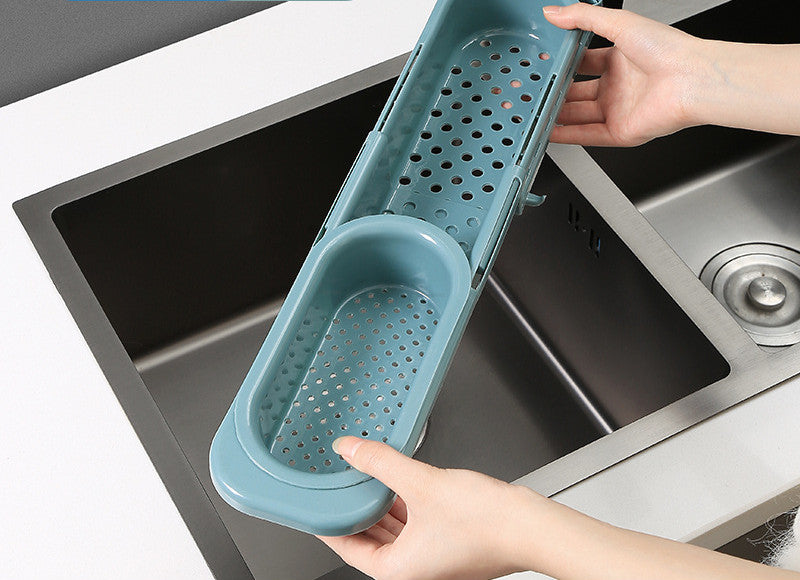 EveryFilterStore Adjustable Telescopic Sink Organizer & Sponge Holder