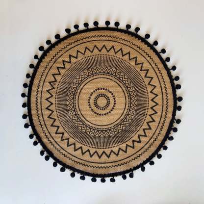 EveryFilterStore Nordic Woven Cotton & Linen Round Placemat