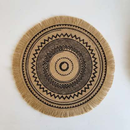 EveryFilterStore Nordic Woven Cotton & Linen Round Placemat