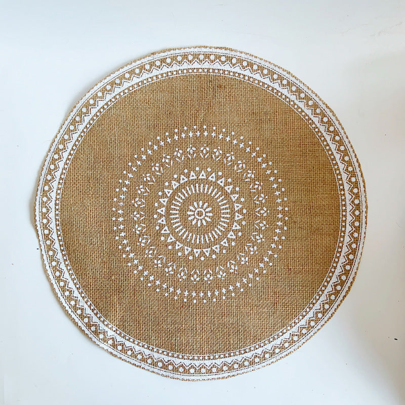 EveryFilterStore Nordic Woven Cotton & Linen Round Placemat