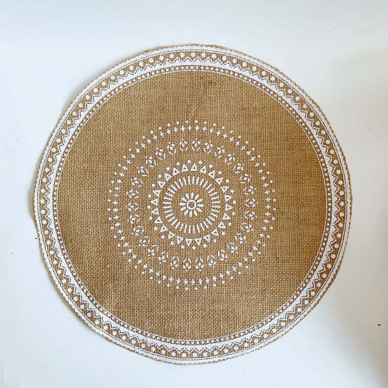 EveryFilterStore Nordic Woven Cotton & Linen Round Placemat