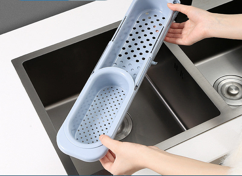EveryFilterStore Adjustable Telescopic Sink Organizer & Sponge Holder