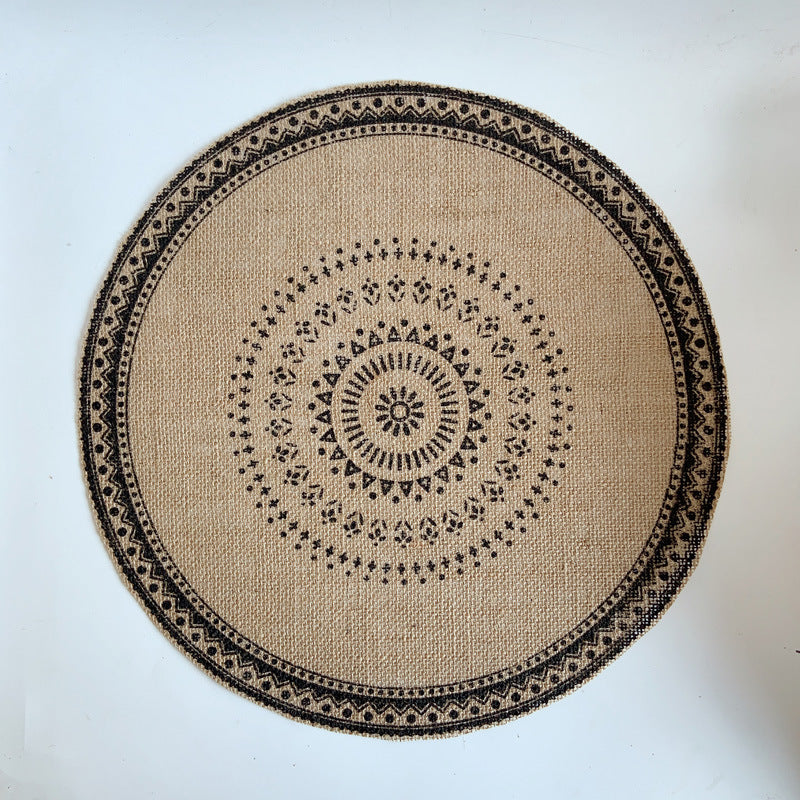 EveryFilterStore Nordic Woven Cotton & Linen Round Placemat