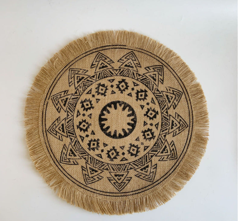 EveryFilterStore Nordic Woven Cotton & Linen Round Placemat