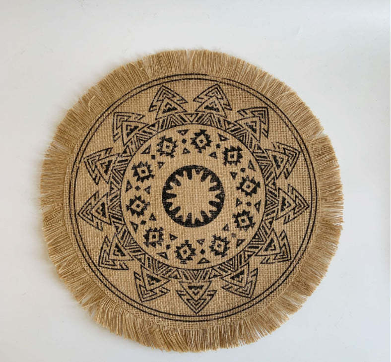 EveryFilterStore Nordic Woven Cotton & Linen Round Placemat