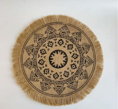 EveryFilterStore Nordic Woven Cotton & Linen Round Placemat