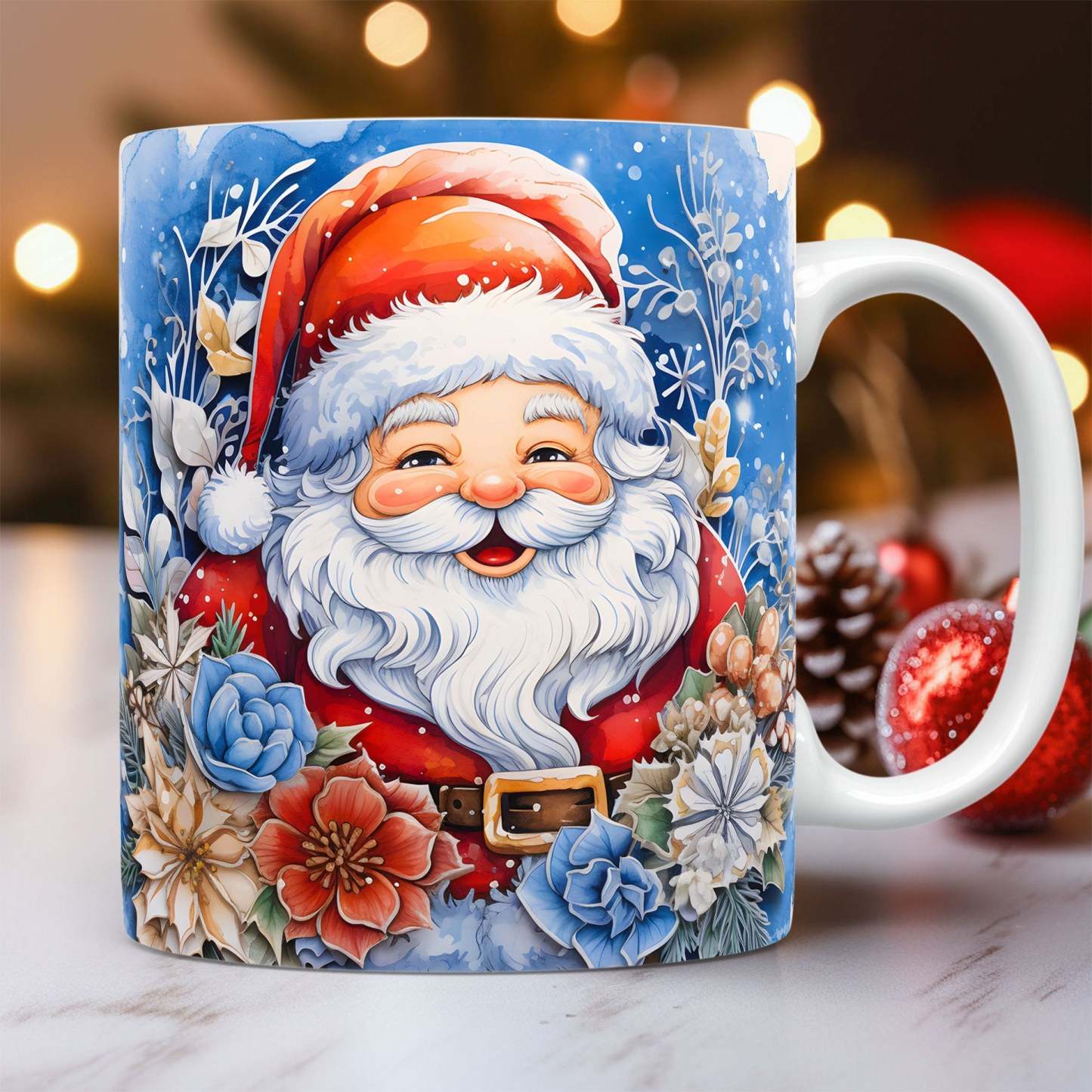 EveryFilterStore 3D Festive Christmas Ceramic Mug & Coffee Cup