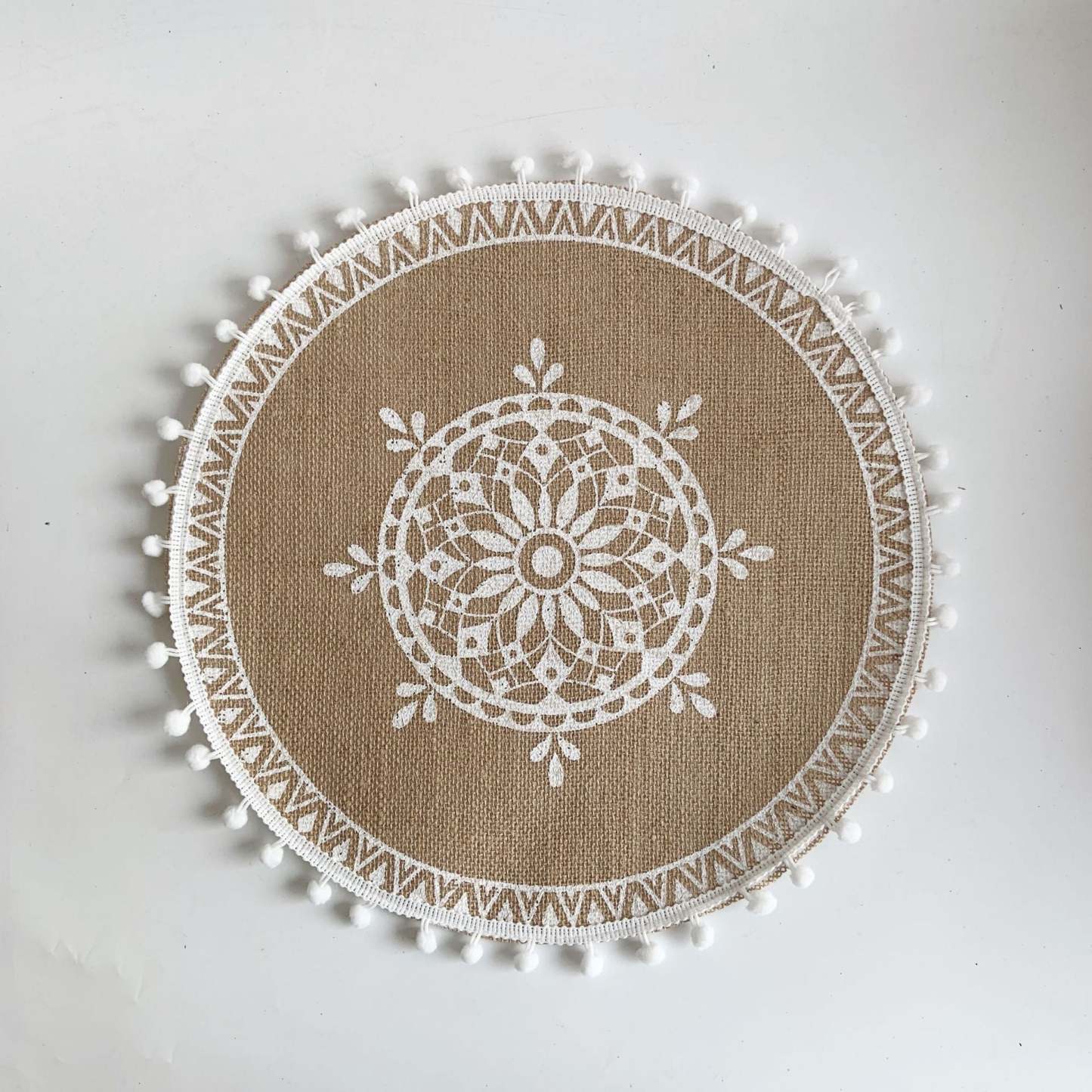 EveryFilterStore Nordic Woven Cotton & Linen Round Placemat