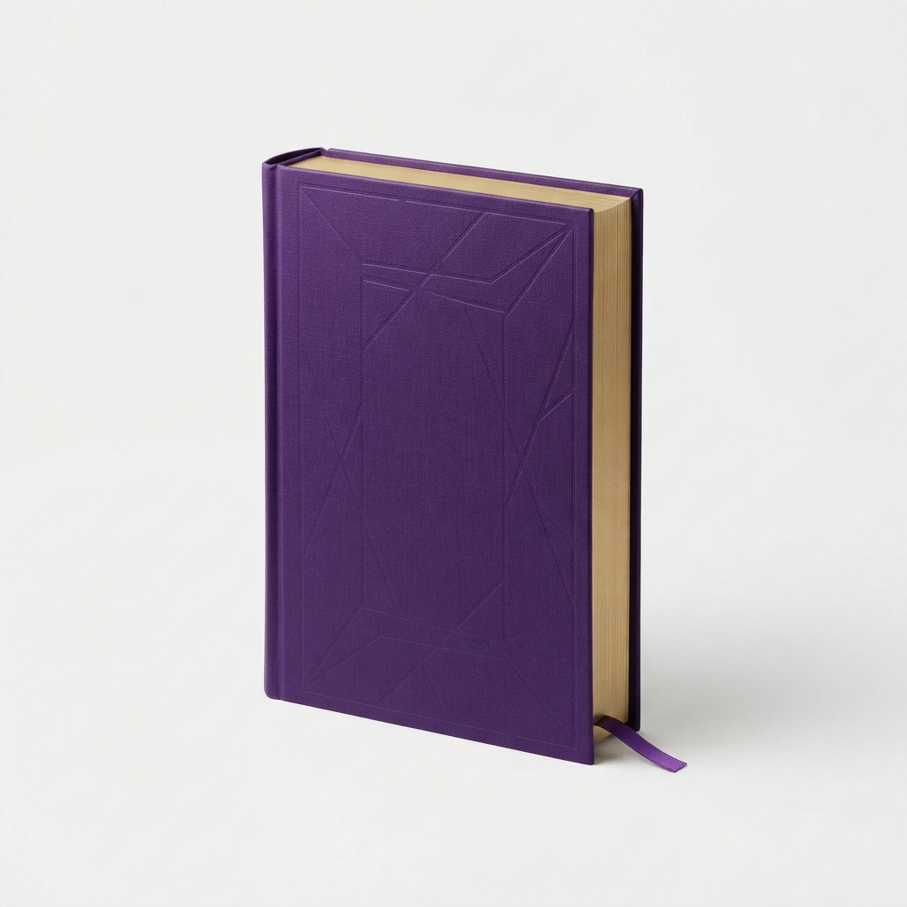 Purple epic fantasy paperback novel on neutral background