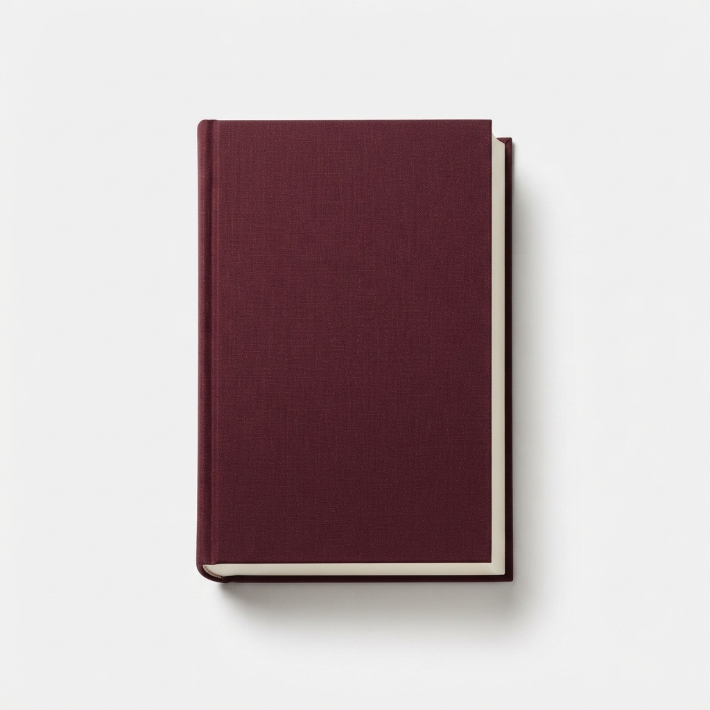 Maroon psychological mystery paperback on neutral surface