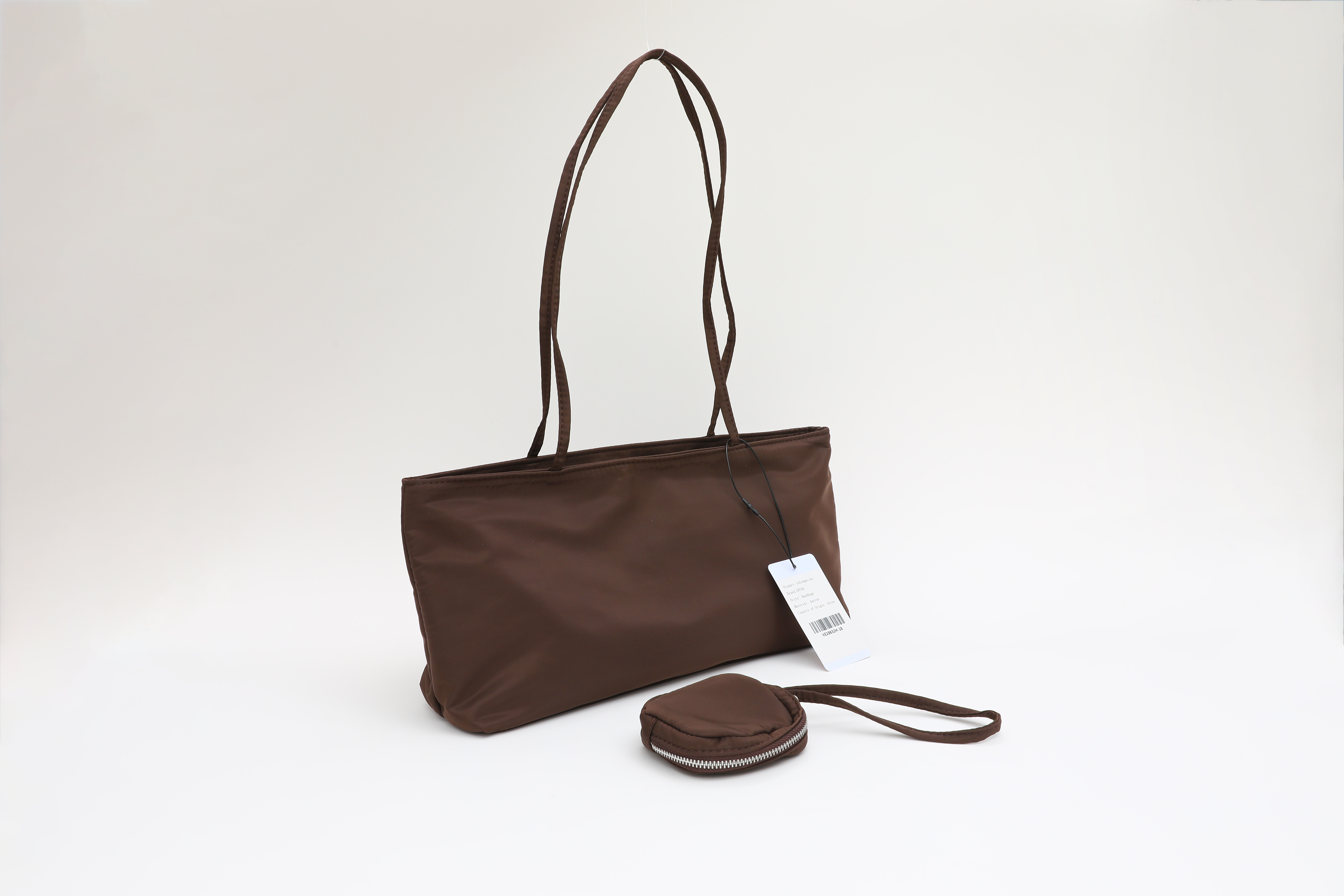 GPUNK Large Nylon Tote Bag for Women - Water Resistant Shoulder Bag with Detachable Pouch, Lightweight Multi-Pocket Work Commuter Handbag for Travel Gym Office School Daily Use