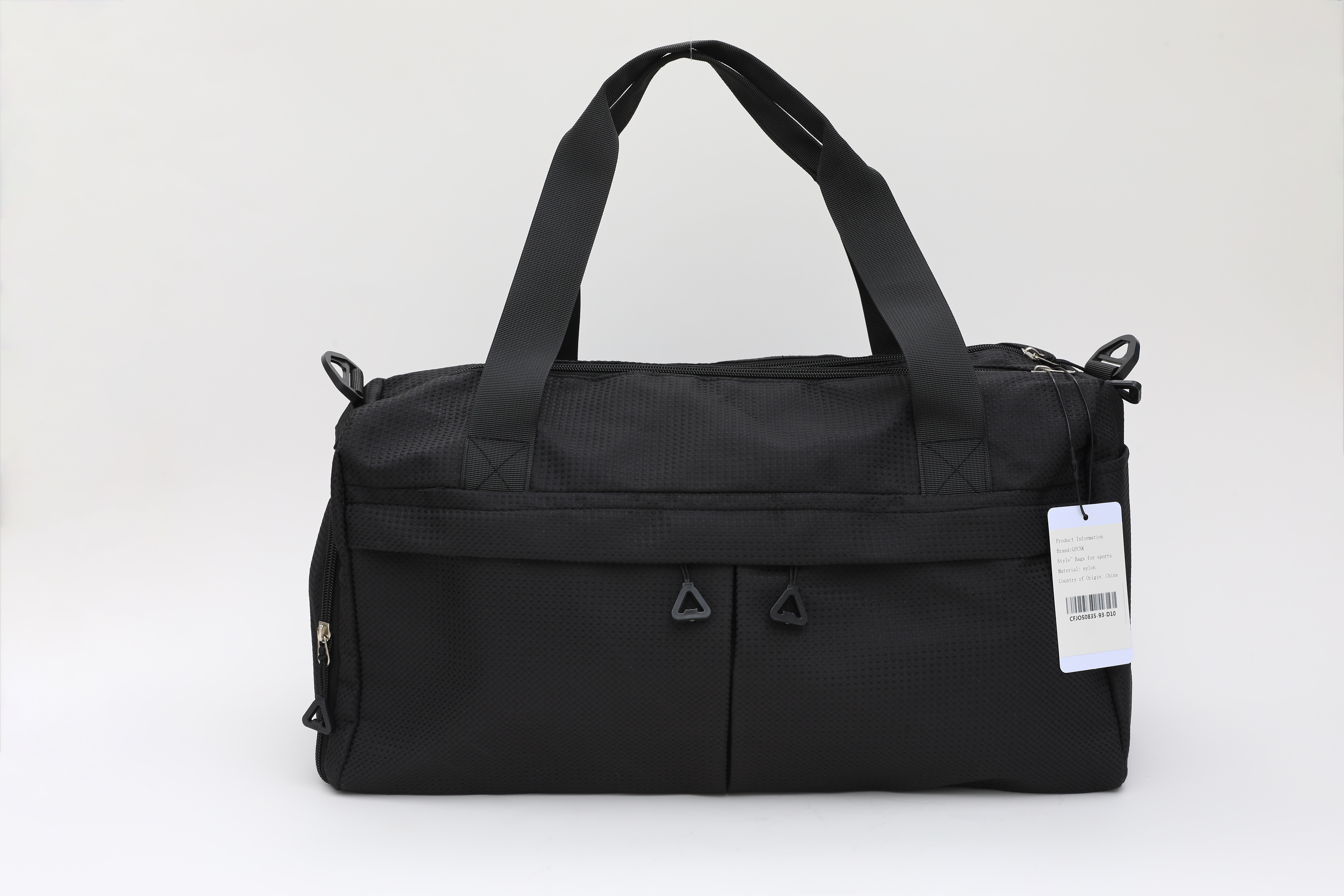 GPUNK Fashion Bag Waterproof Portable Polyester Luggage Gym Sport Travel Bag - BLACK
