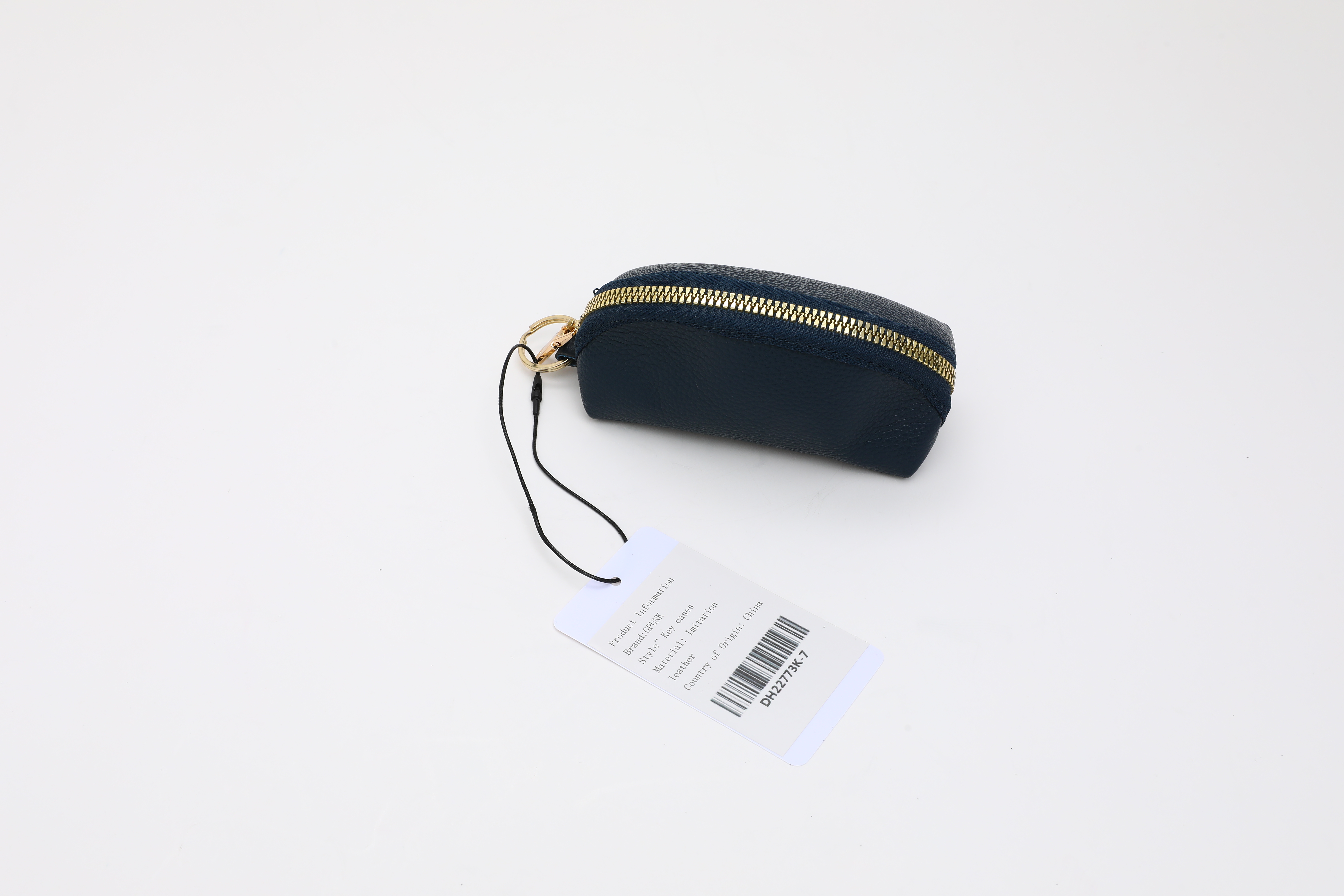 GPUNK Key Case Holder, Keychain Mini Pouch Coin Purse, PU, Keyring, Coin Organizer, Change Wallet for Men Women, Key Fob Protector (Blue)