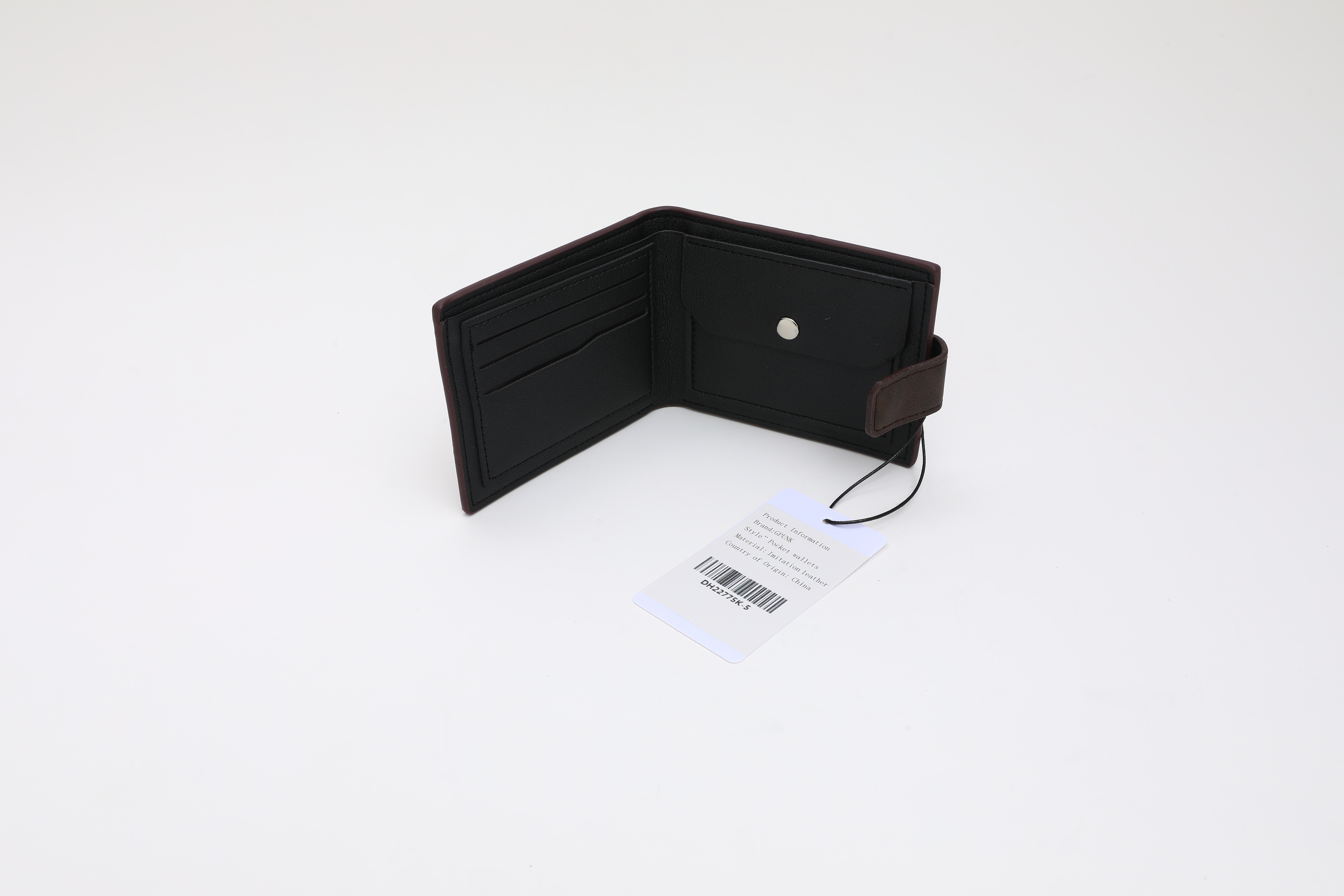 GPUNK Waterproof Mens Credit Card Wallet with Coin Pocket, Faux Leather Wallet with Multi Slot for Working Business