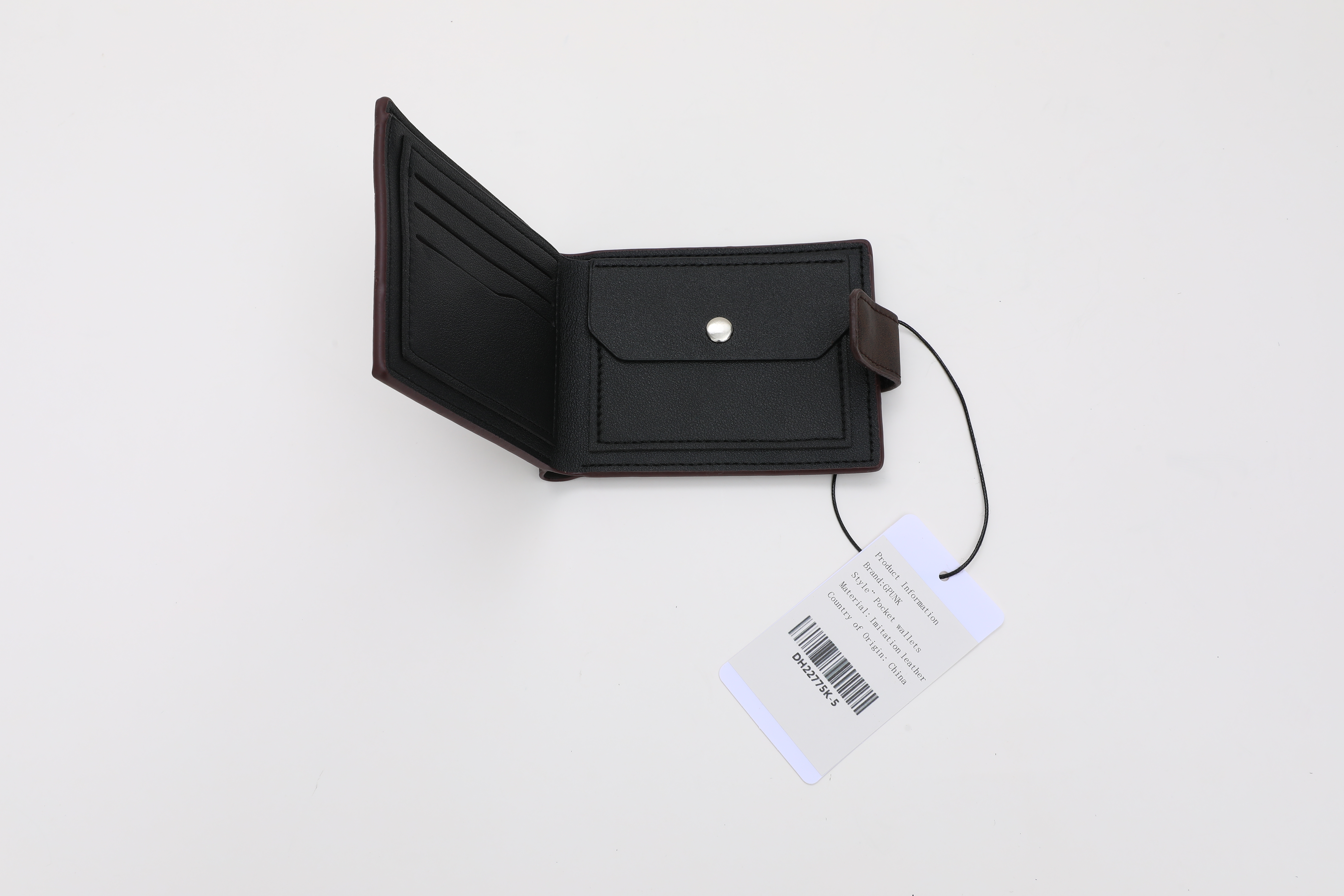 GPUNK Waterproof Mens Credit Card Wallet with Coin Pocket, Faux Leather Wallet with Multi Slot for Working Business
