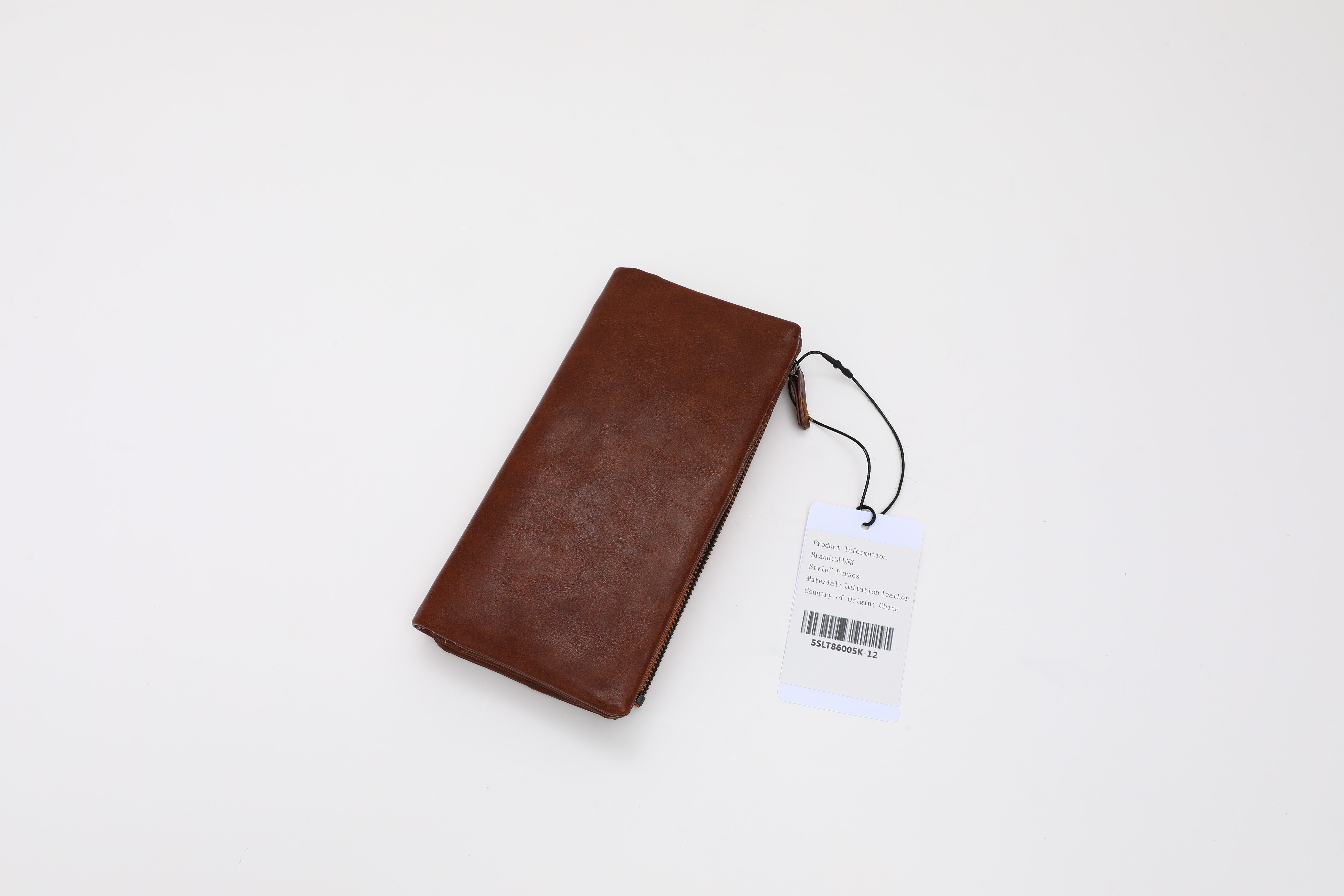 GPUNK Long Wallet for Men Coin Pocket Card Checkbook Wallets Large Capacity Purse, Brown