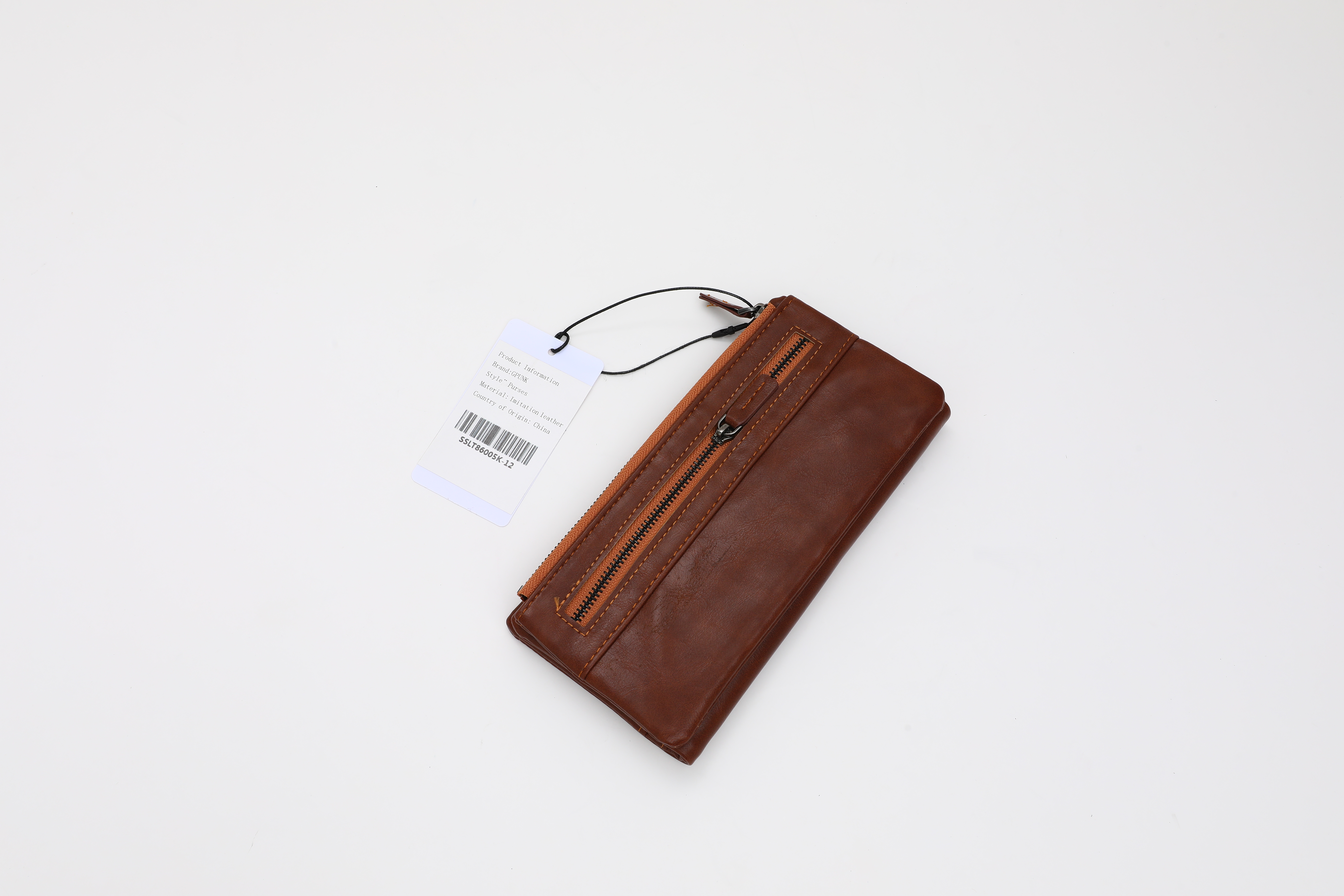 GPUNK Long Wallet for Men Coin Pocket Card Checkbook Wallets Large Capacity Purse, Brown