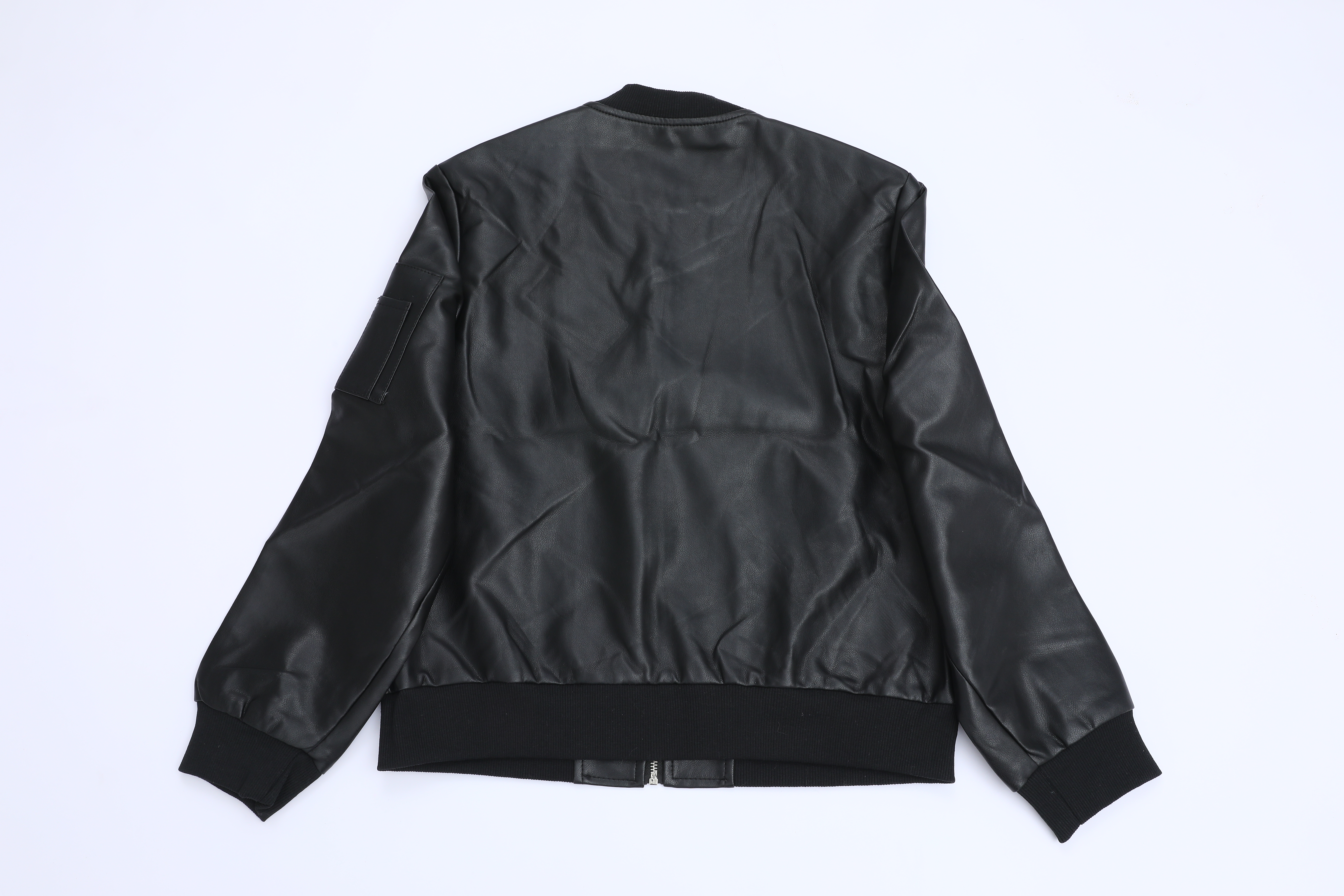 GPUNK Men’s Leather Motorcycle Jacket Black Style Baseball Collar Biker Leather Coat