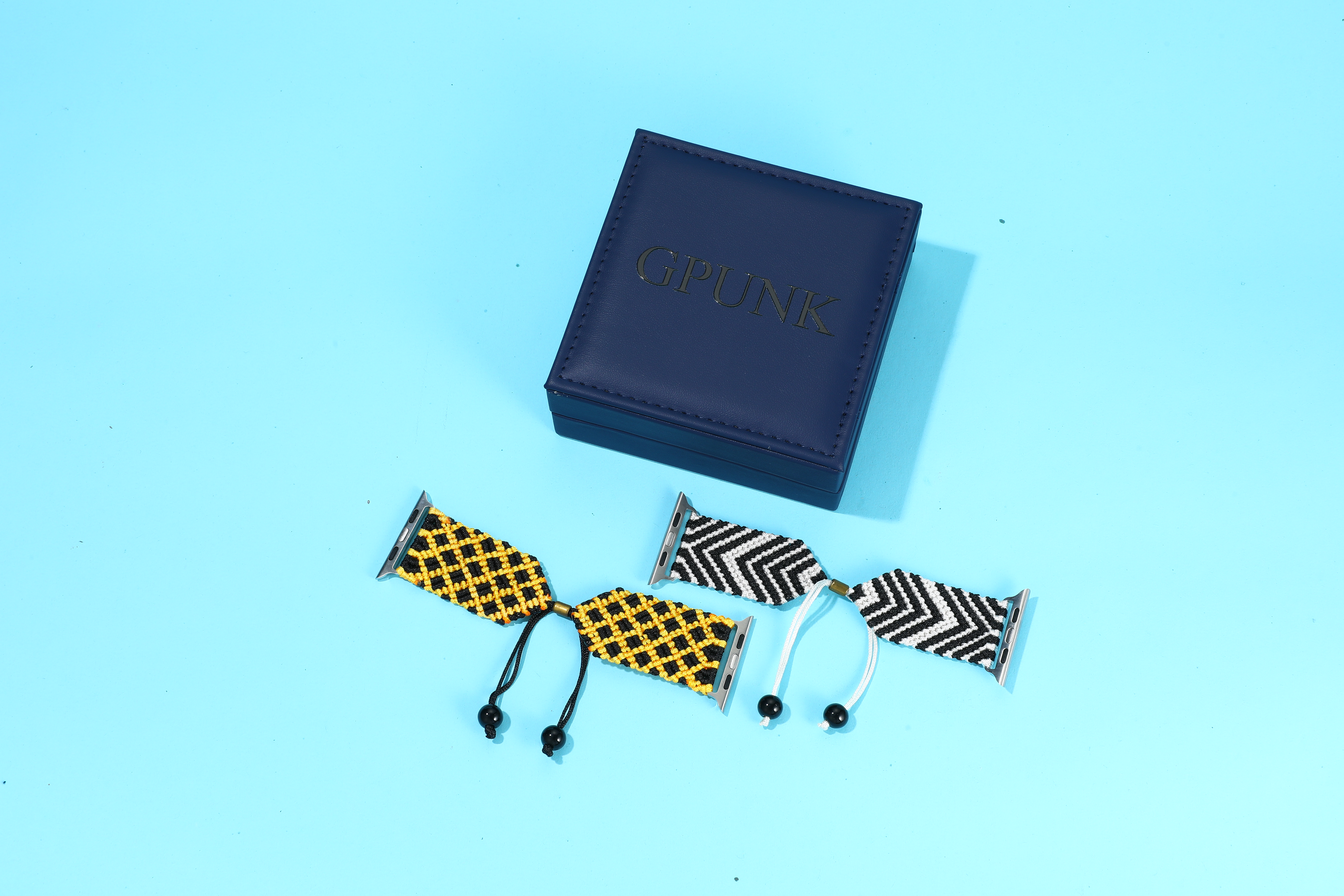 GPUNK Fashion Watch Bands Braided Elastic Weave Nylon Wristbands for Women Men Strap (Send Gift Box)