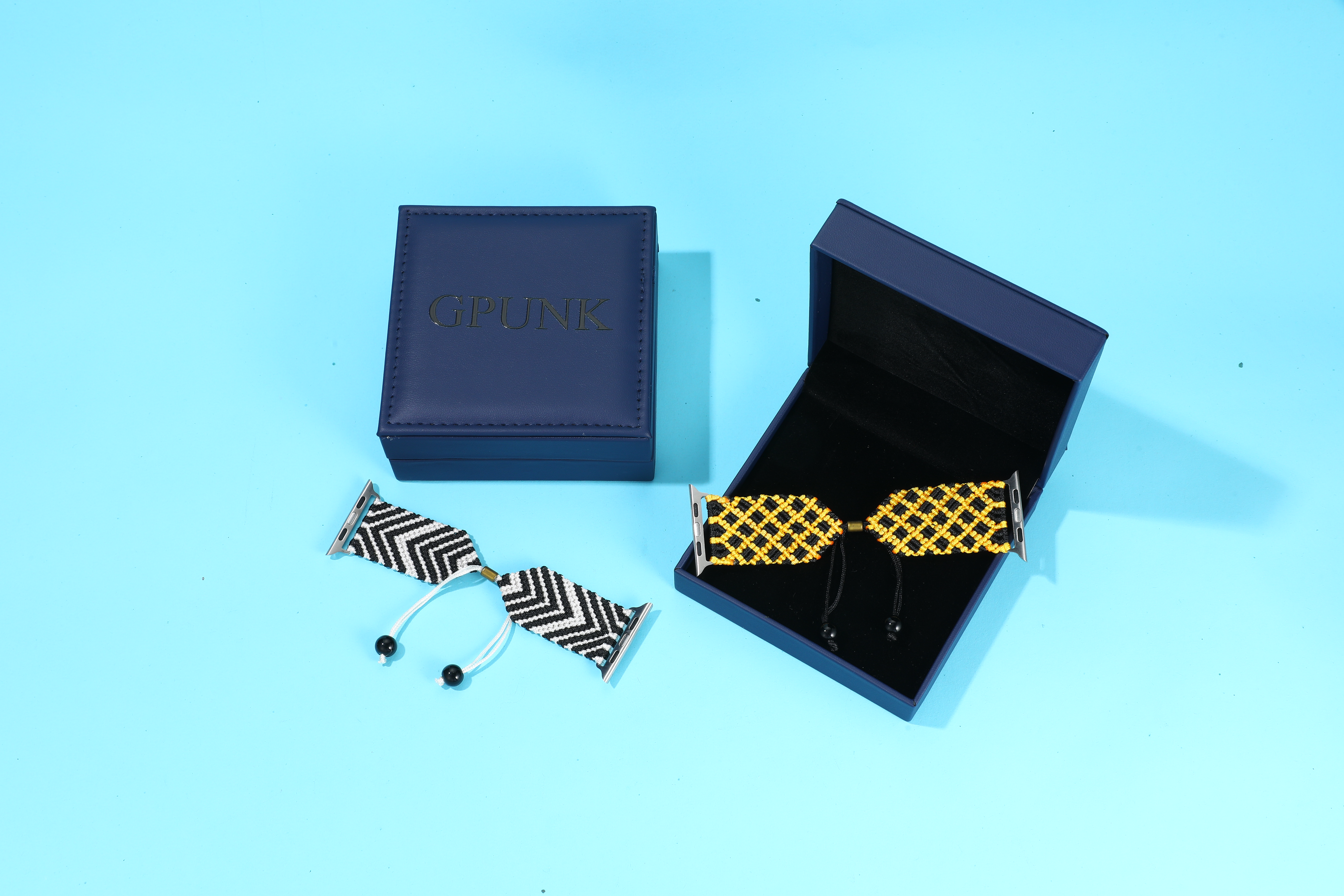 GPUNK Fashion Watch Bands Braided Elastic Weave Nylon Wristbands for Women Men Strap (Send Gift Box)