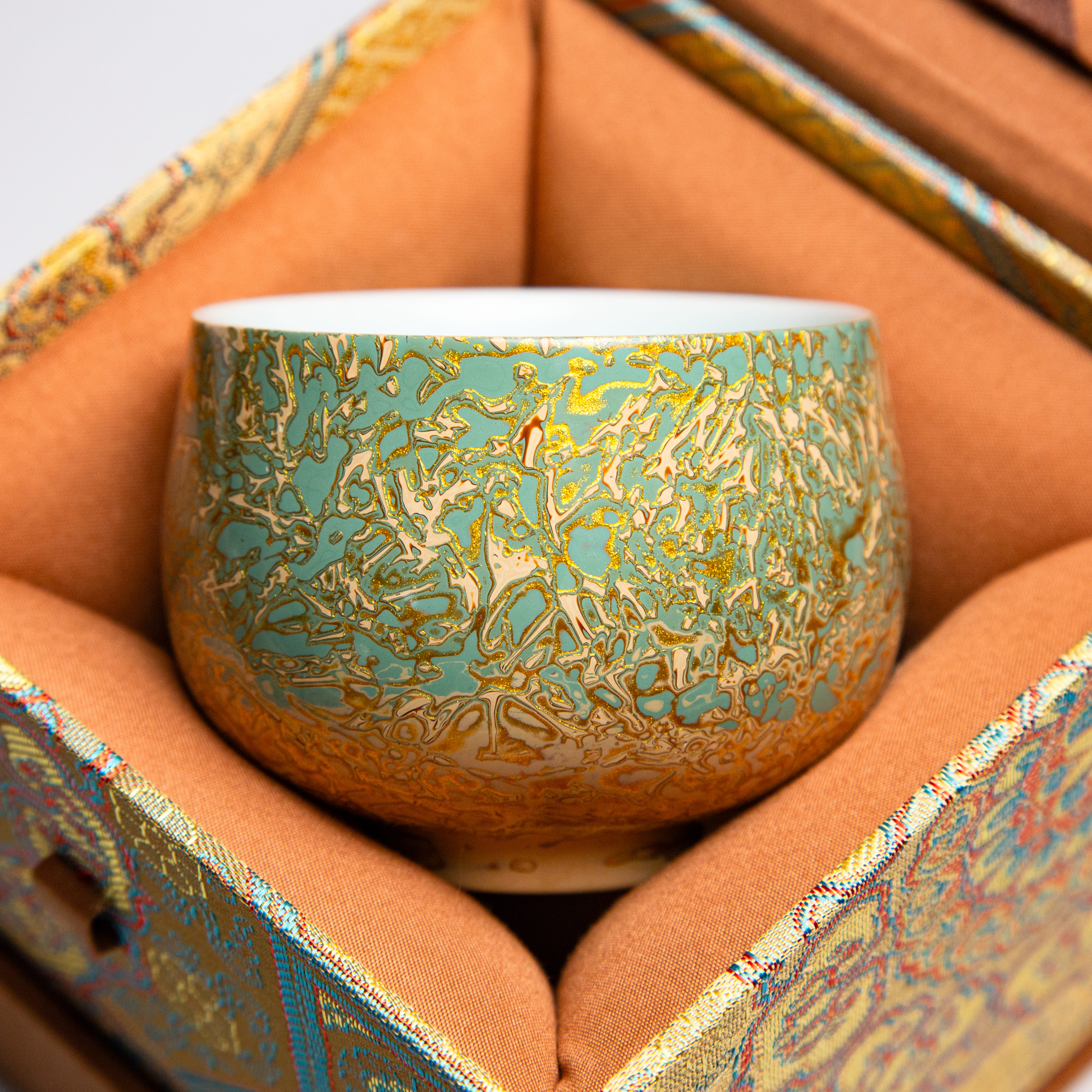 Green Gold Rhinoceros Skin Lacquer Tasting Cup