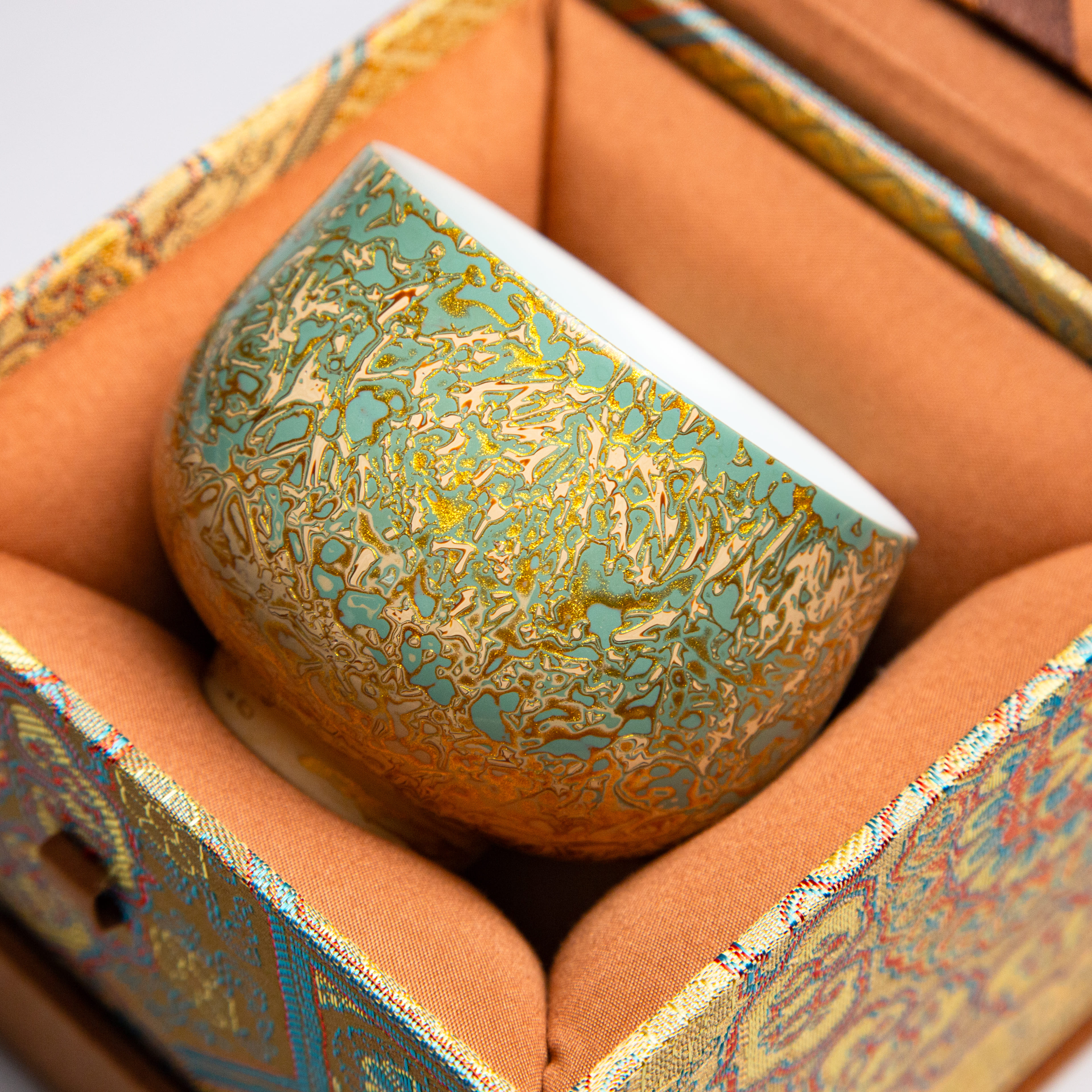 Green Gold Rhinoceros Skin Lacquer Tasting Cup