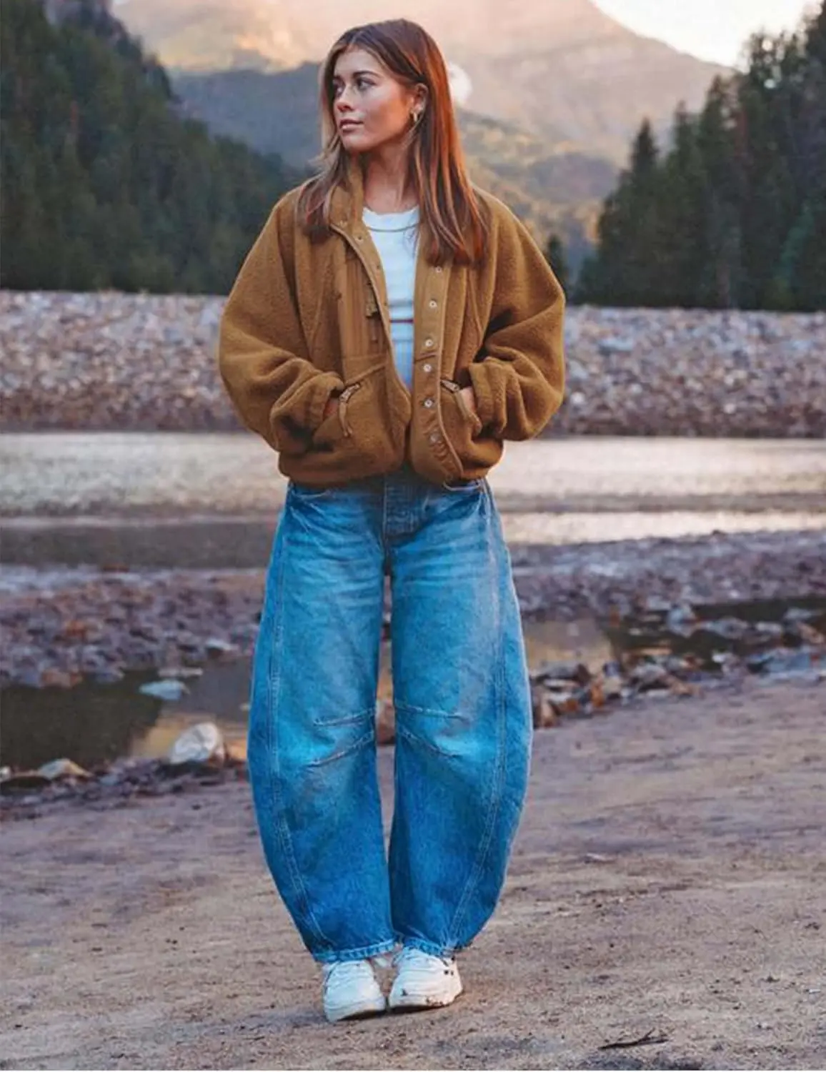 Women's Cropped Sherpa Lined Fleece Jacket Fall Warm Button Down Fuzzy Coats Shacket Outerwear with Pockets-Tactilefable