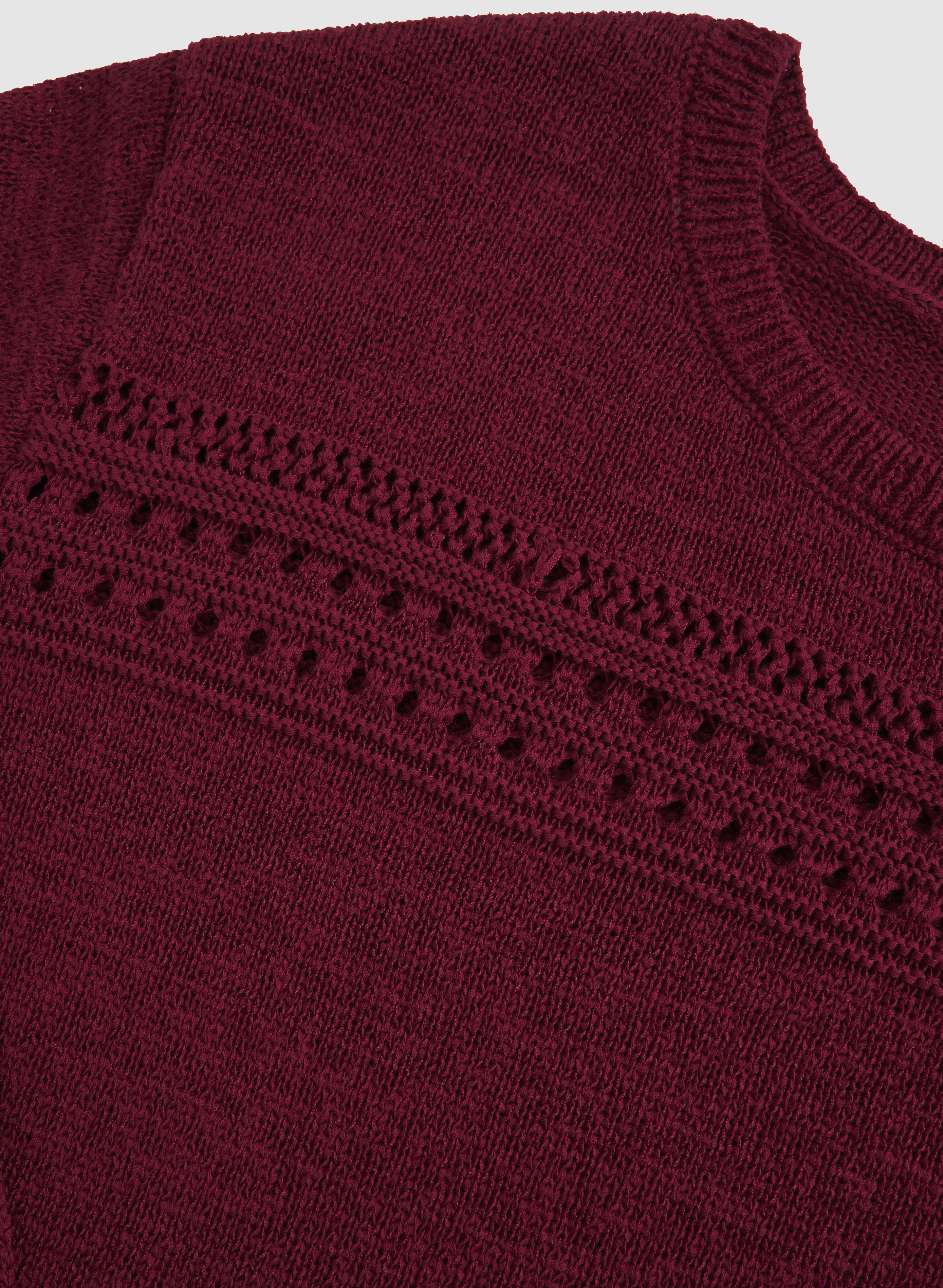 Pointelle Knit Sweater-Tactilefable